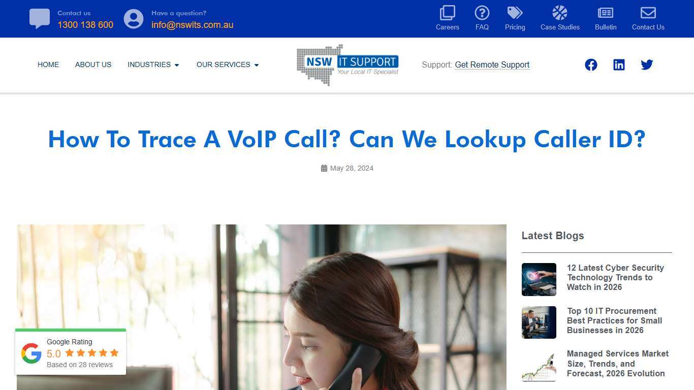 How To Trace A VoIP Call? Can We Lookup Caller ID? - NSW IT Support